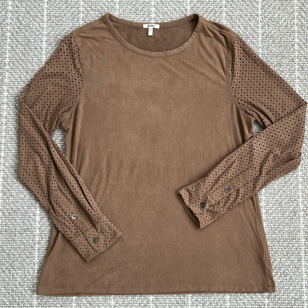 Dylan Women’s Size Small Shirt Faux Suede EUC